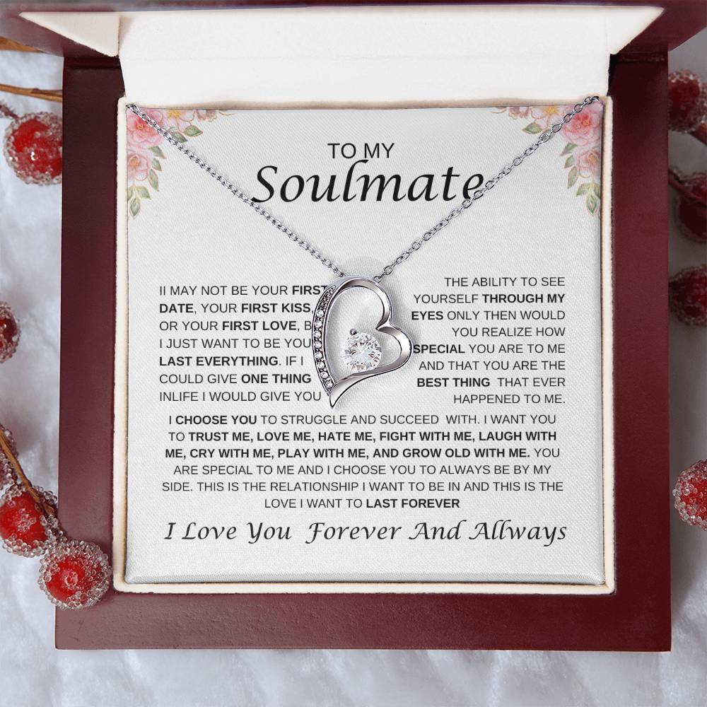 To My Soulmate Forever Love Necklace