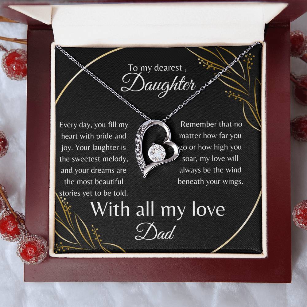 To My Dearest Daughter Forever Love Necklace