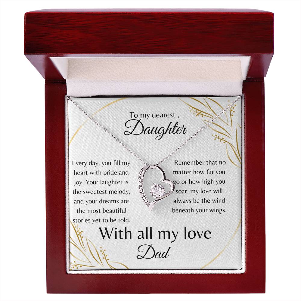 To My Dearest Daughter Forever Love Necklace