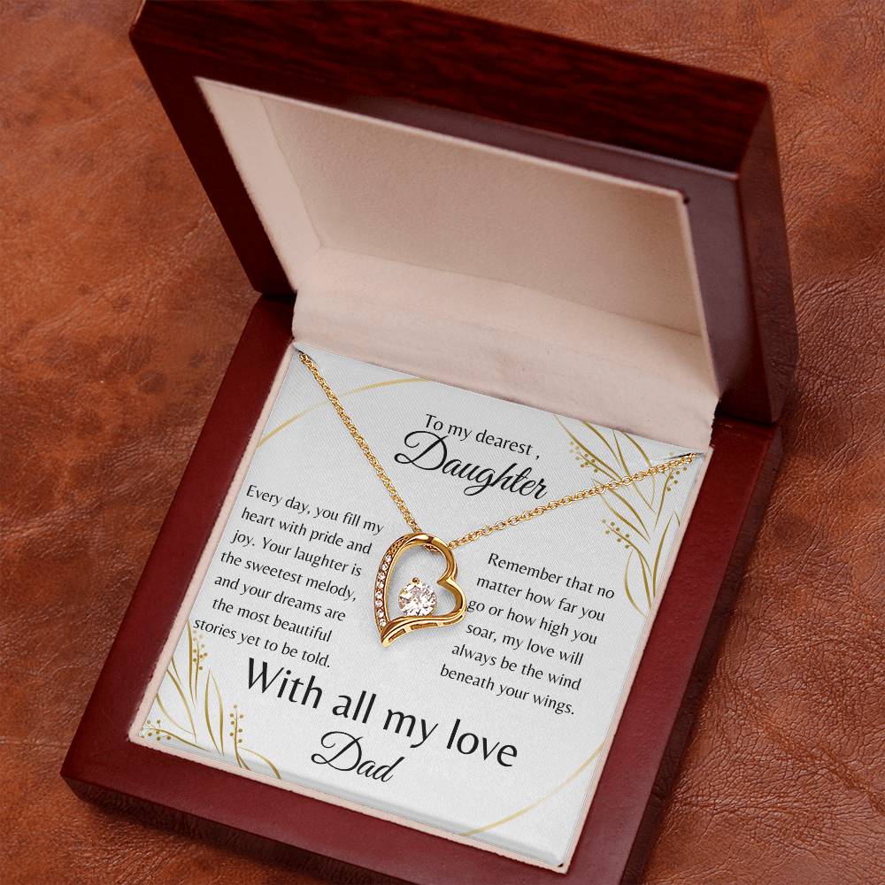 To My Dearest Daughter Forever Love Necklace