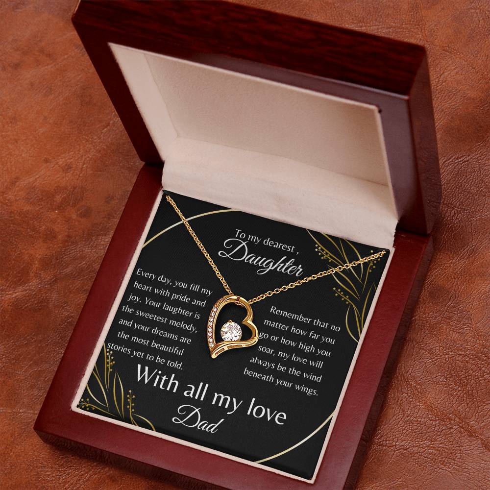 To My Dearest Daughter Forever Love Necklace