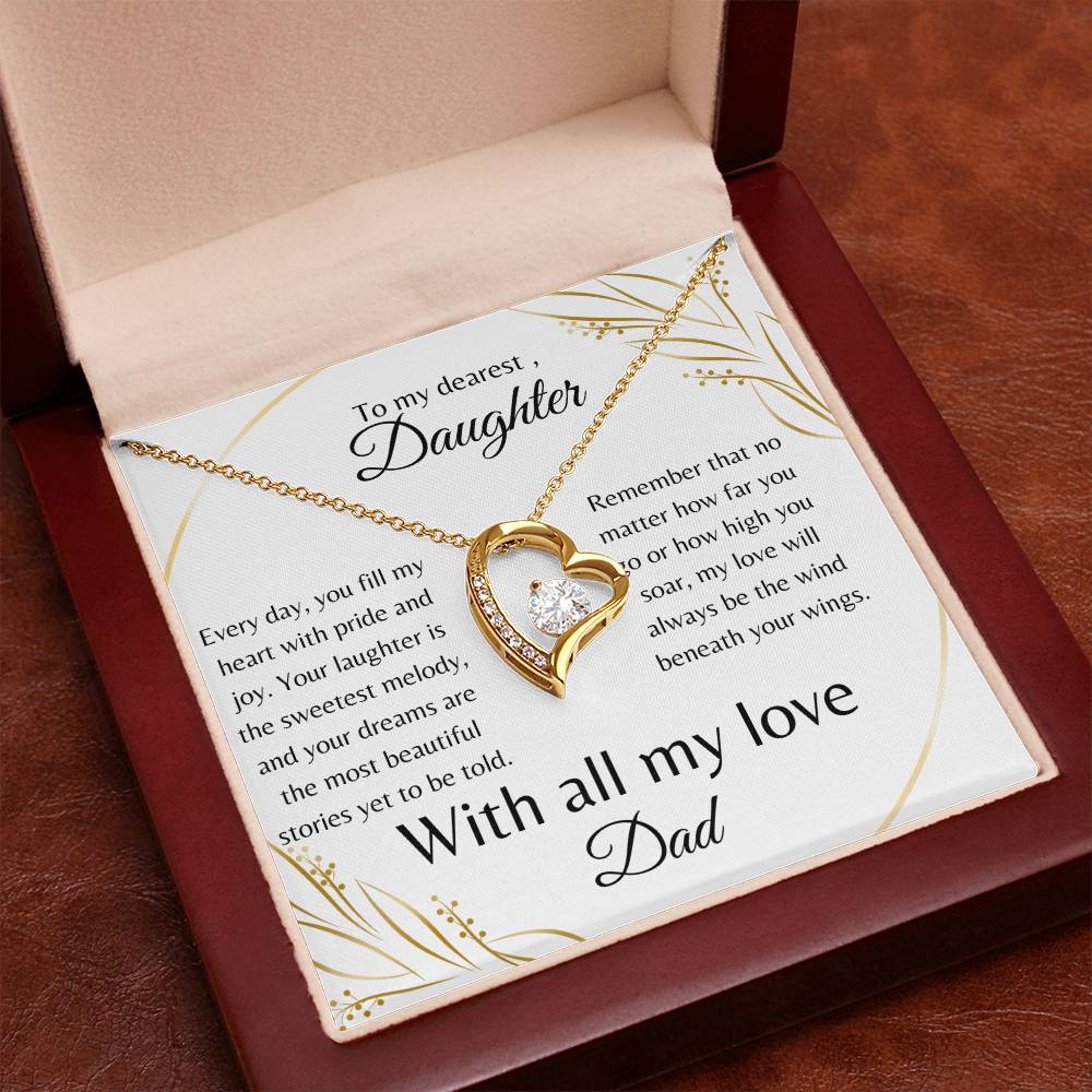 To My Dearest Daughter Forever Love Necklace