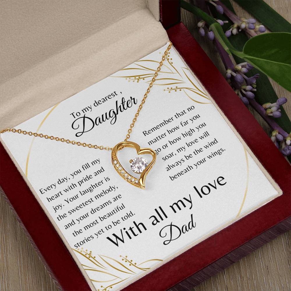 To My Dearest Daughter Forever Love Necklace