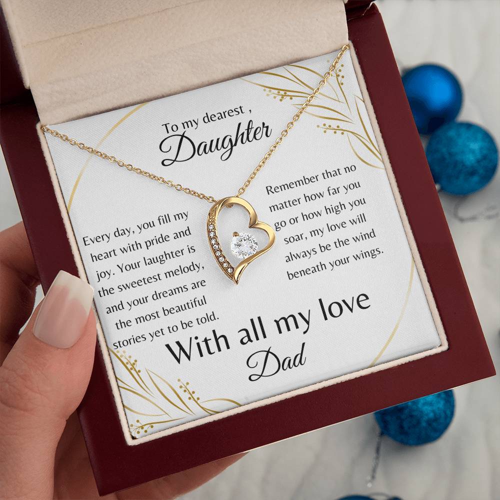 To My Dearest Daughter Forever Love Necklace