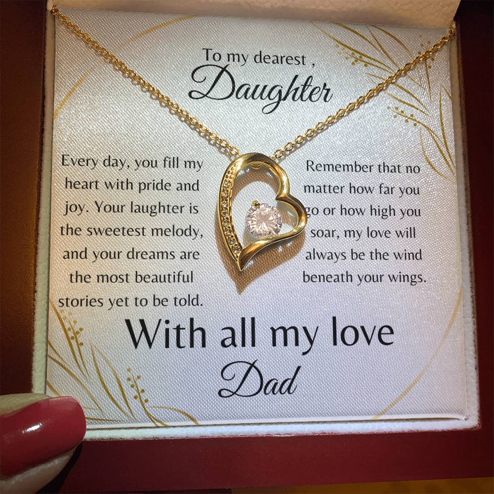 To My Dearest Daughter Forever Love Necklace