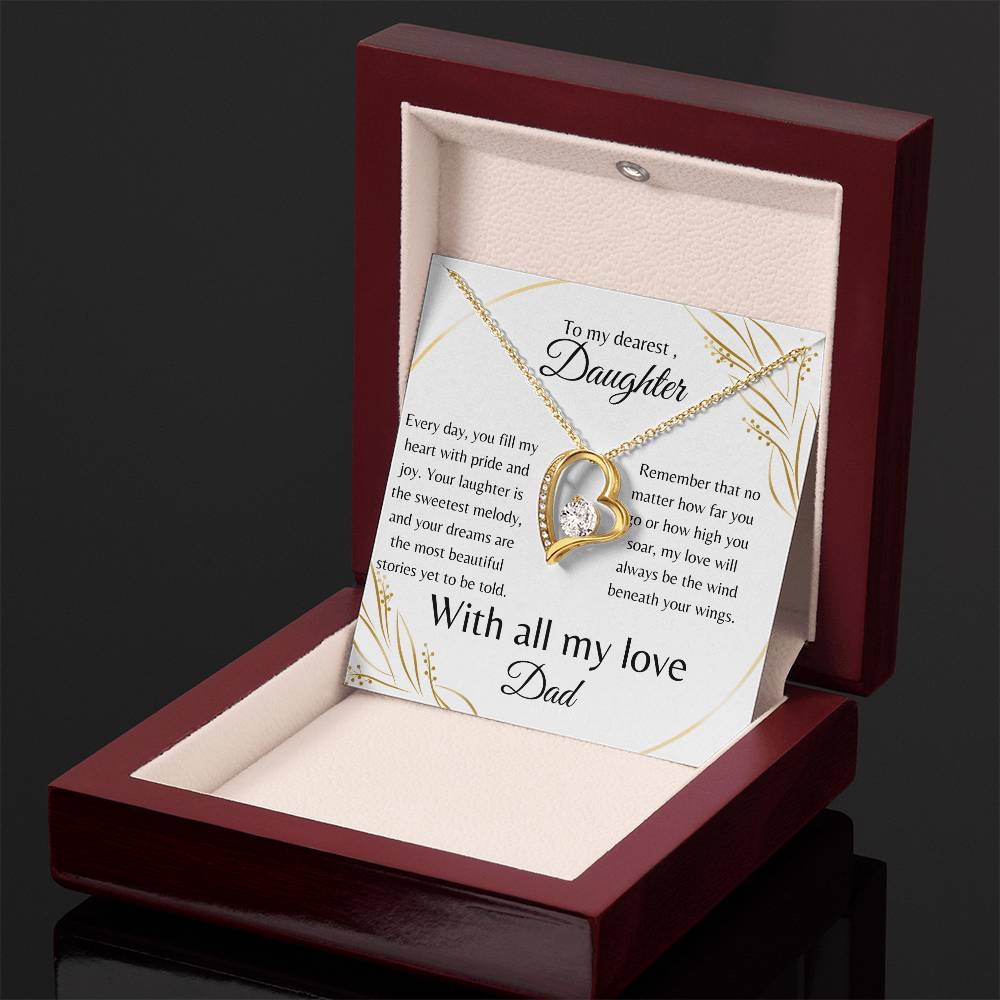 To My Dearest Daughter Forever Love Necklace