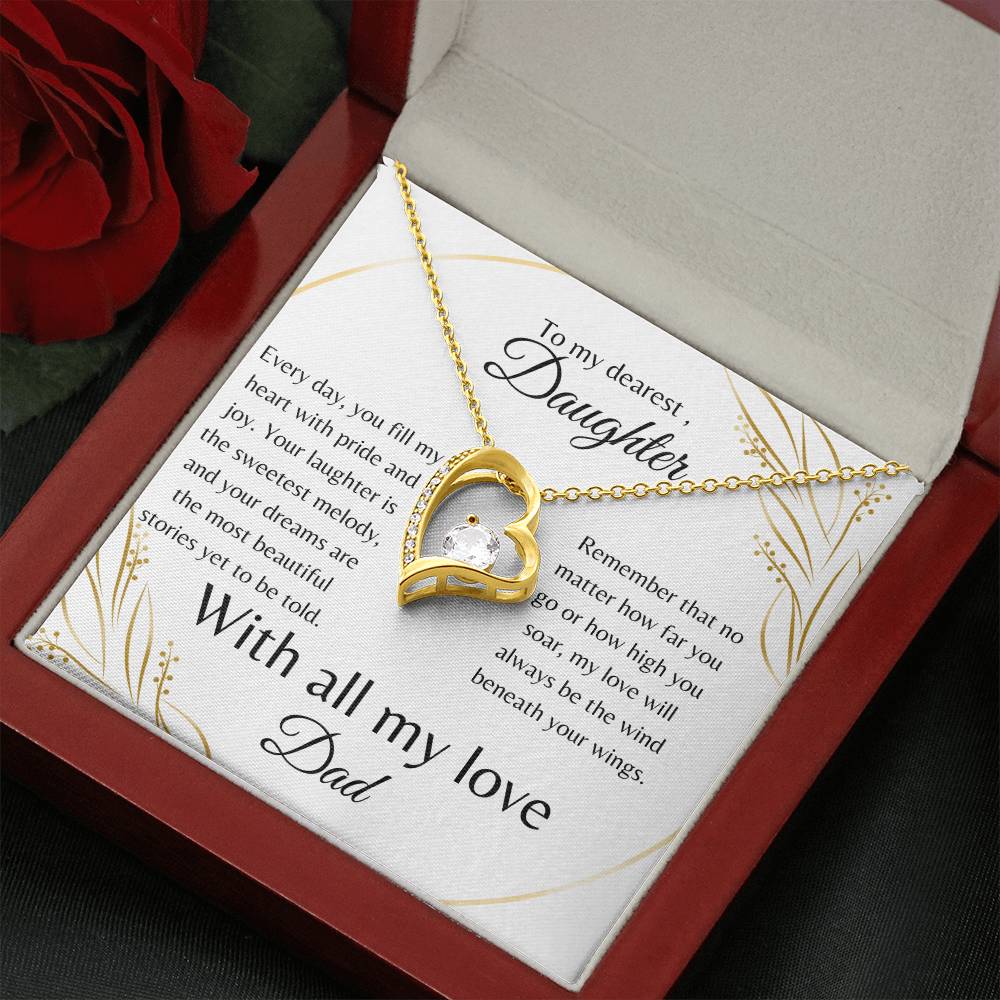 To My Dearest Daughter Forever Love Necklace