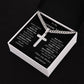 To My Awesome Man Personalized Steel Cross Necklace