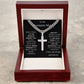 To My Awesome Man Personalized Steel Cross Necklace