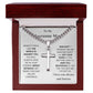 To My Awesome Man Personalized Steel Cross Necklace