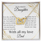 To My Dearest Daughter Interlocking Hearts Necklace