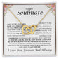 To My Soulmate Interlocking Hearts Necklace