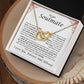 To My Soulmate Interlocking Hearts Necklace