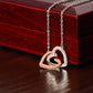 To My Dearest Daughter Interlocking Hearts Necklace