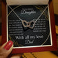 To My Dearest Daughter Interlocking Hearts Necklace