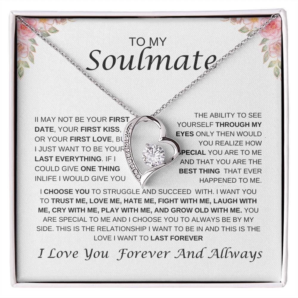 To My Soulmate Forever Love Necklace