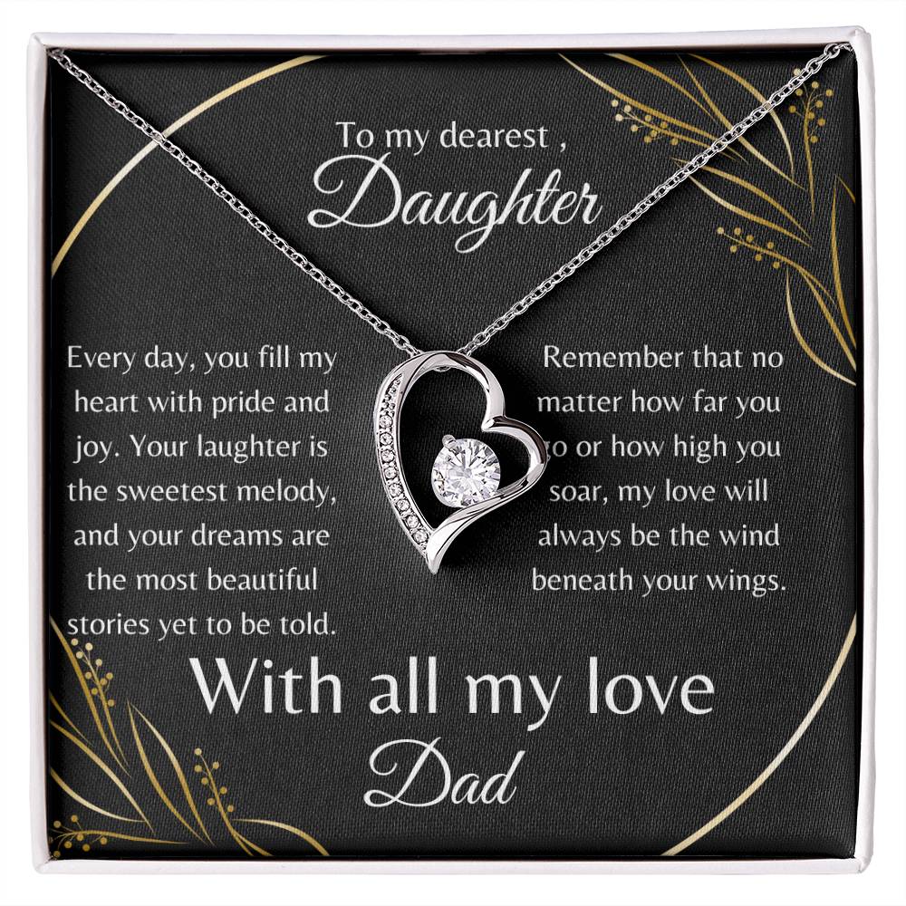 To My Dearest Daughter Forever Love Necklace