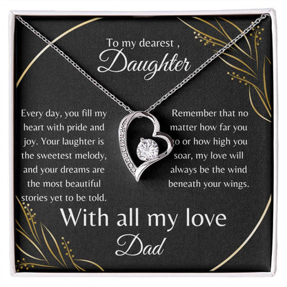 To My Dearest Daughter Forever Love Necklace