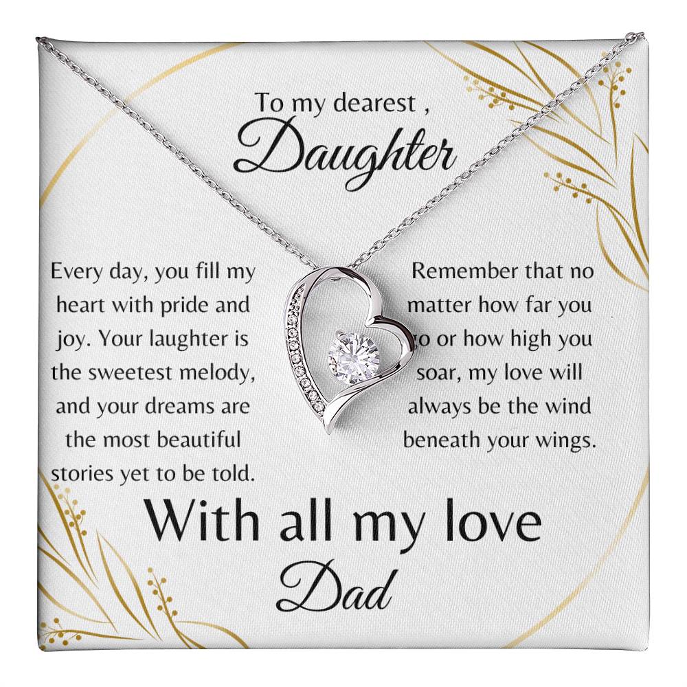 To My Dearest Daughter Forever Love Necklace