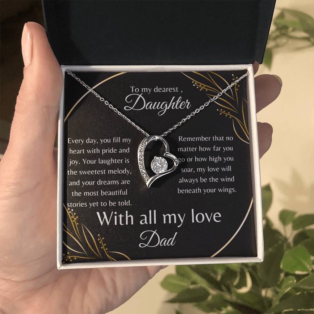 To My Dearest Daughter Forever Love Necklace