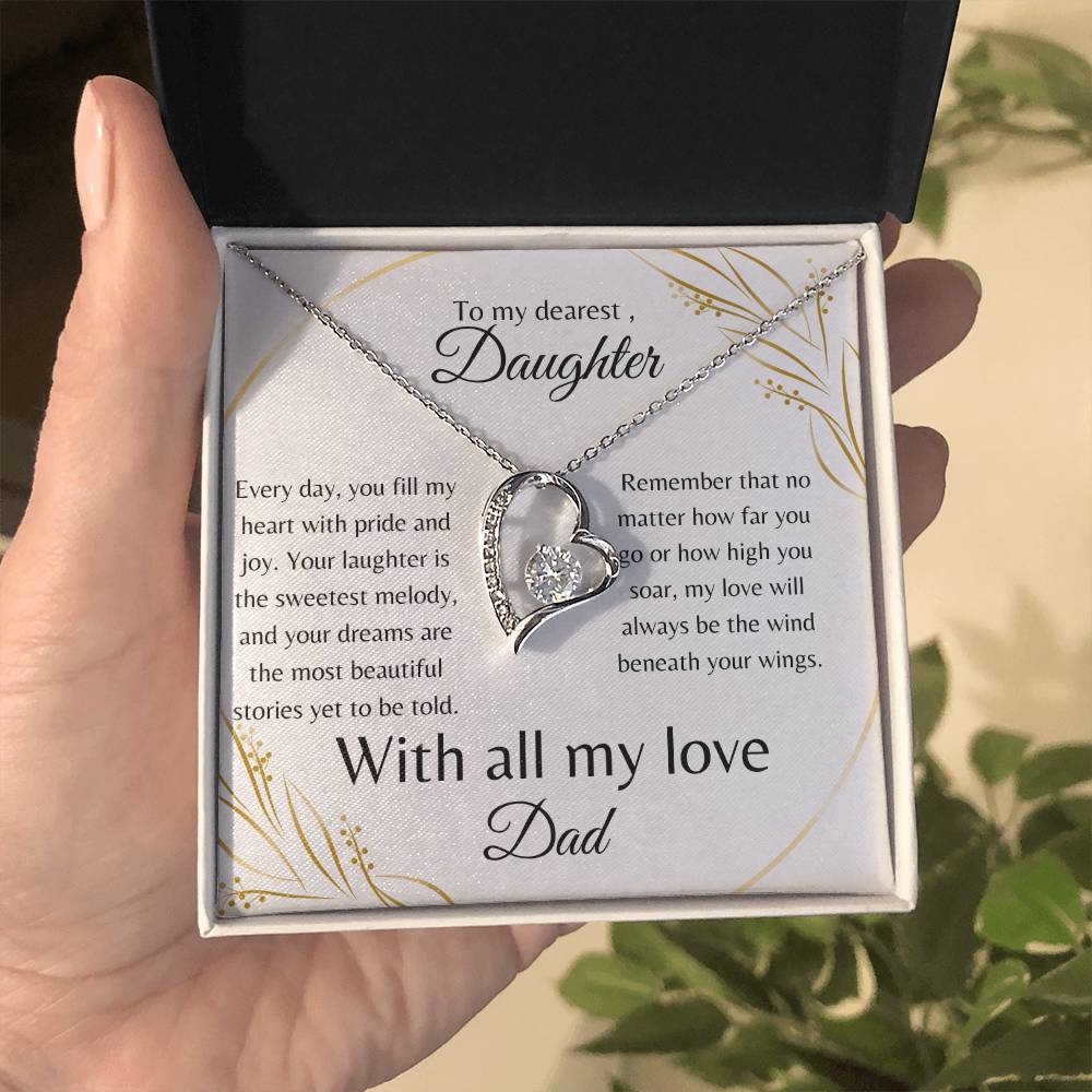 To My Dearest Daughter Forever Love Necklace