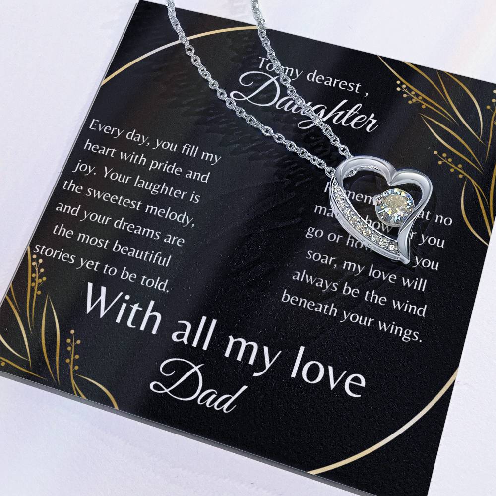 To My Dearest Daughter Forever Love Necklace