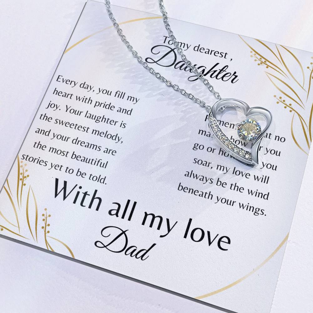 To My Dearest Daughter Forever Love Necklace