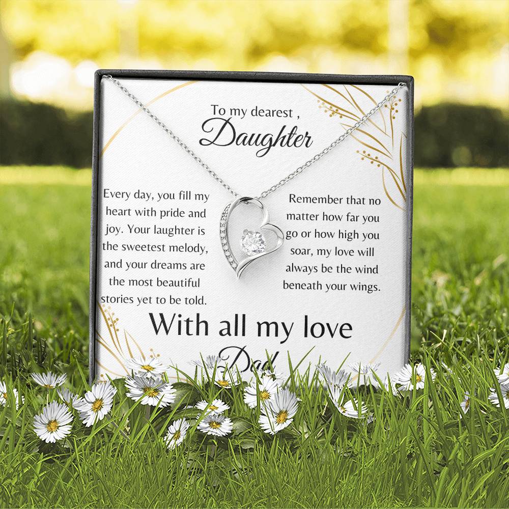 To My Dearest Daughter Forever Love Necklace