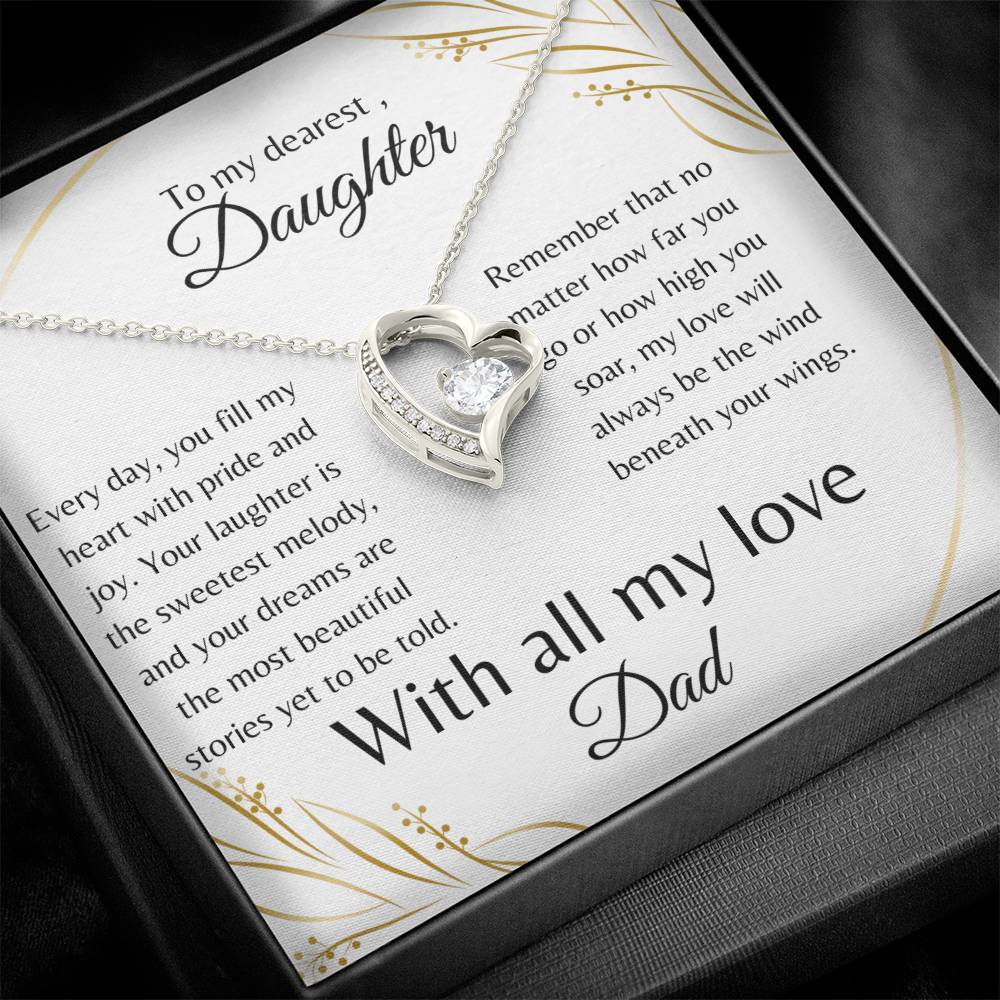 To My Dearest Daughter Forever Love Necklace