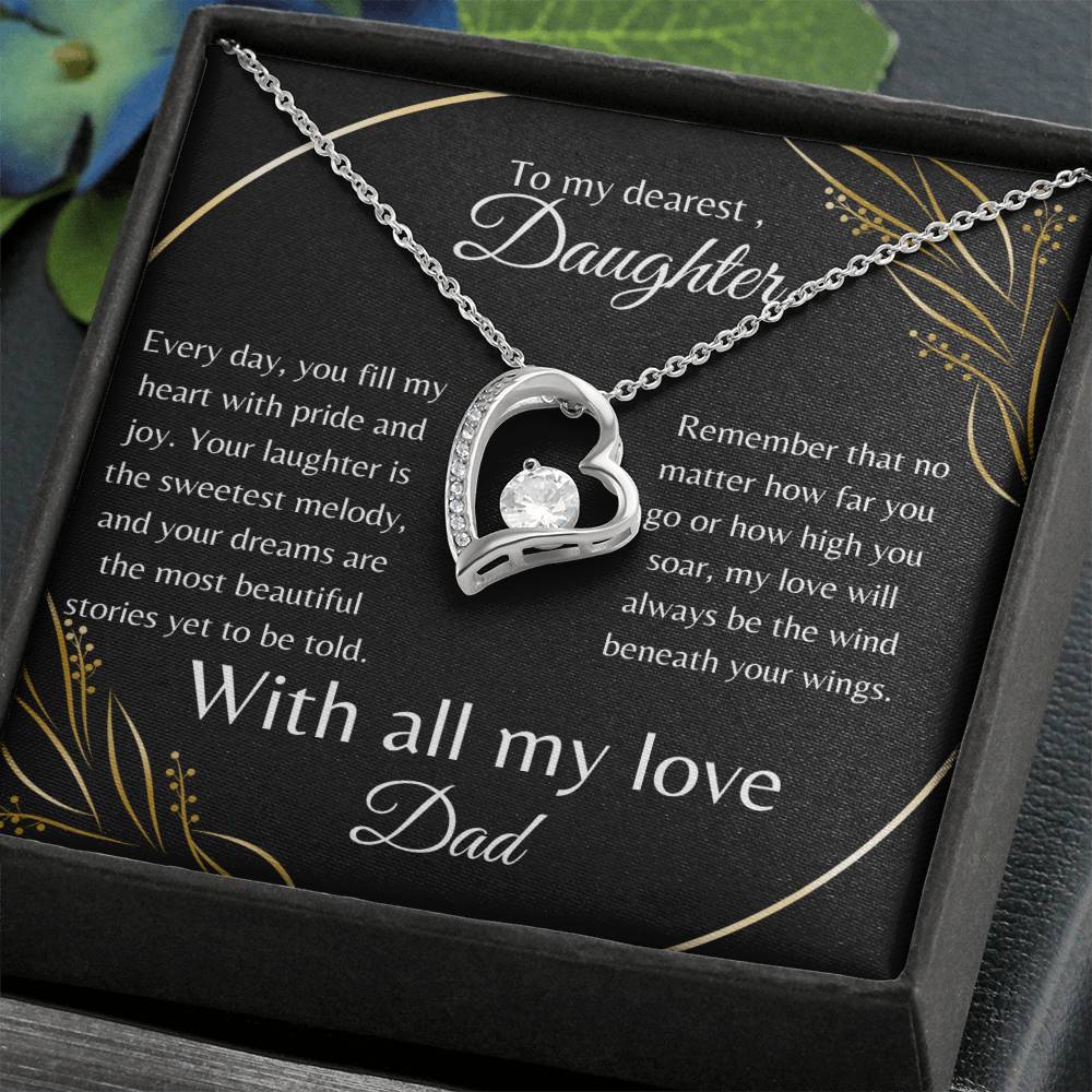 To My Dearest Daughter Forever Love Necklace