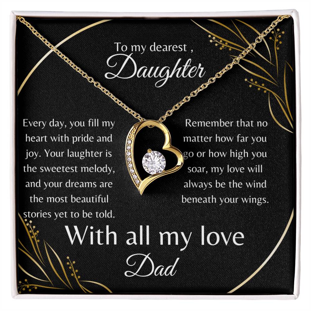 To My Dearest Daughter Forever Love Necklace