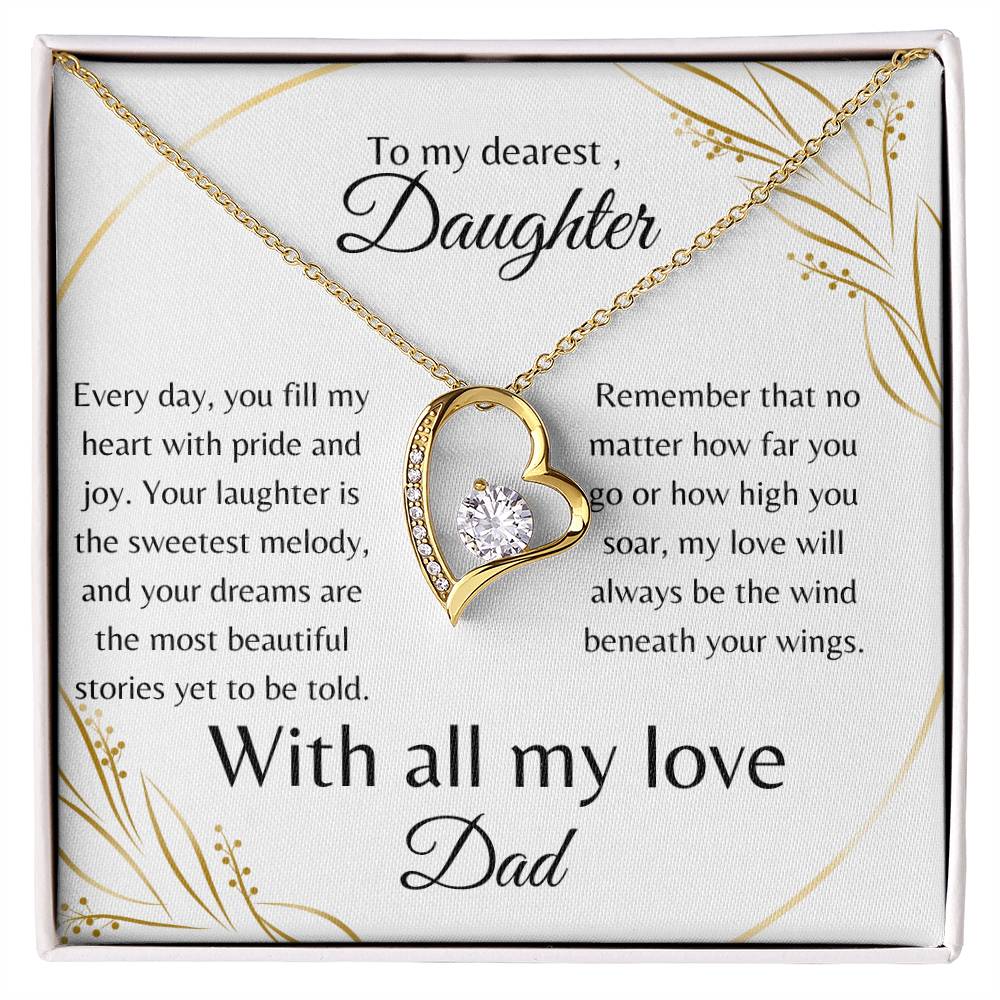 To My Dearest Daughter Forever Love Necklace