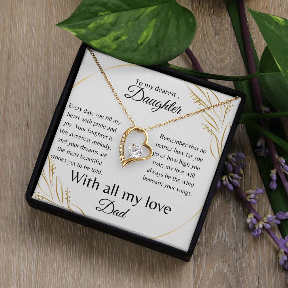 To My Dearest Daughter Forever Love Necklace