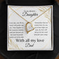 To My Dearest Daughter Forever Love Necklace