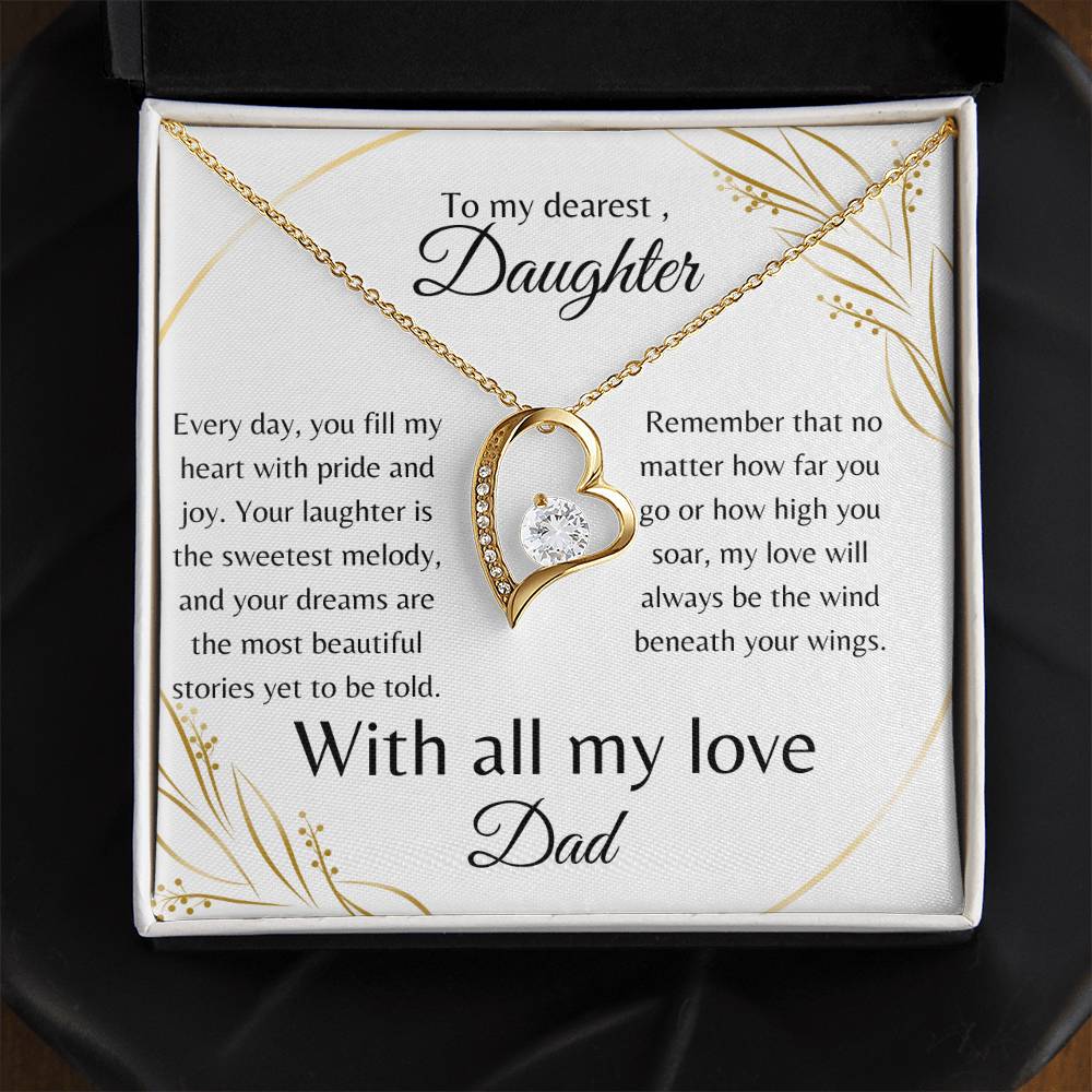 To My Dearest Daughter Forever Love Necklace