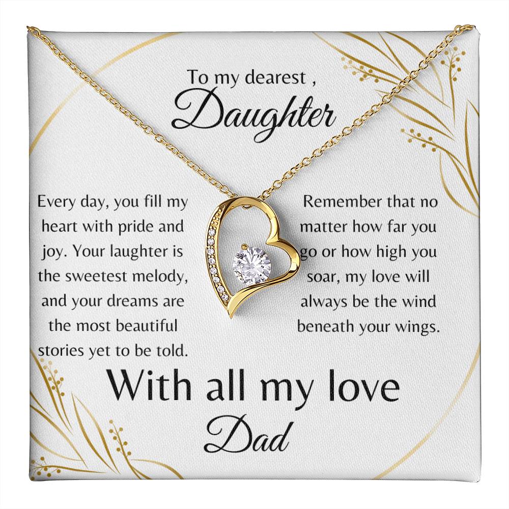 To My Dearest Daughter Forever Love Necklace