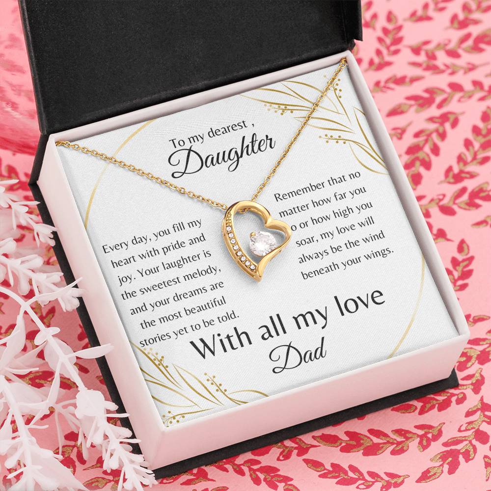 To My Dearest Daughter Forever Love Necklace