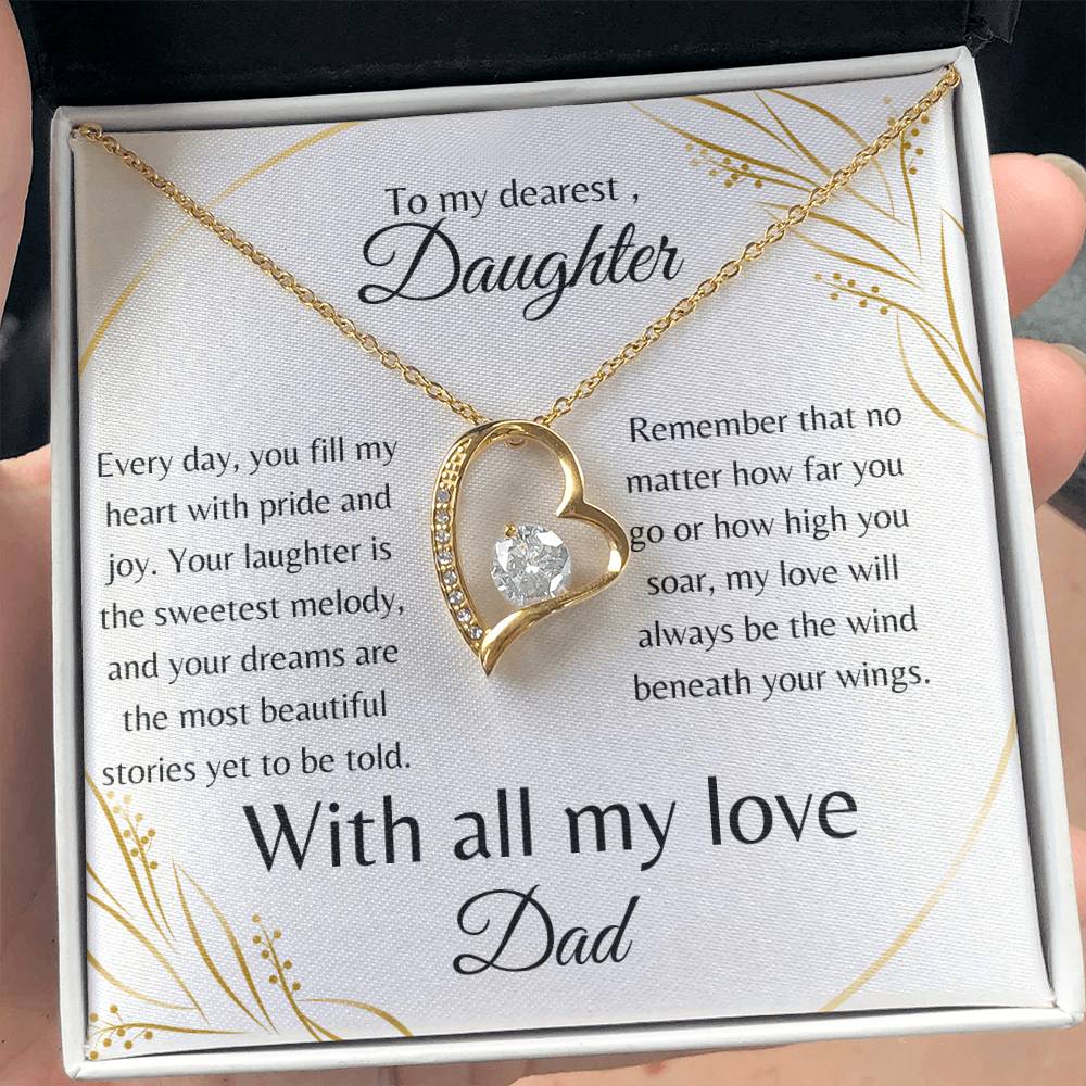 To My Dearest Daughter Forever Love Necklace